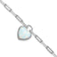 Created Opal Paperclip Link Bracelet in Sterling Silver, 7 Inch - Sophia Jewelers