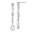 Fancy Cubic Zirconia Teardrop Stud Dangle Earrings in Sterling Silver, 2.5mm - Sophia Jewelers