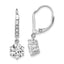 Brilliant-Cut Cubic Zirconia Dangle Leverback Earrings in Sterling Silver, 8mm - Sophia Jewelers