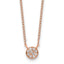 Cubic Zirconia Cluster Circle Necklace in Sterling Silver with Extender, 16 Inch - Sophia Jewelers