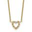 Cubic Zirconia Open Heart Necklace in Gold-Plated Sterling Silver, 16 Inch - Sophia Jewelers