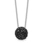 Hematite Black Cubic Zirconia Circle Necklace in Sterling Silver, 16 Inch - Sophia Jewelers