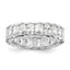 Cheryl M Sterling Silver Rhodium-plated Polished Oval CZ Eternity Ring