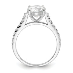 Cheryl M Sterling Silver Rhodium-plated Polished CZ Ring