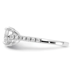 Cheryl M Sterling Silver Rhodium-plated Polished CZ Ring