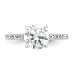 Cheryl M Sterling Silver Rhodium-plated Polished CZ Ring