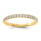 Cheryl M Sterling Silver Gold-plated Polished CZ Eternity Ring