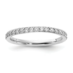 Cheryl M Sterling Silver Rhodium-plated Polished CZ Eternity Ring