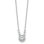 Cubic Zirconia Circles Necklace in Sterling Silver, 18 Inch - Sophia Jewelers