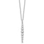 Cubic Zirconia 11-Stone Bezel Necklace in Sterling Silver, 18 Inch - Sophia Jewelers
