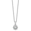 Cubic Zirconia Circle Necklace in Sterling Silver, 6mm, 18 Inch - Sophia Jewelers