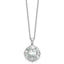 Tapered Baguette & Princess Cubic Zirconia Necklace in Sterling Silver, 18 Inch - Sophia Jewelers