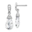 Faceted Briolette Cubic Zirconia Stud Dangle Earrings in Sterling Silver - Sophia Jewelers