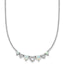 Cubic Zirconia & Lab-Created Opal Hearts Necklace in Sterling Silver, 18 Inch - Sophia Jewelers