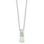 Cubic Zirconia & Lab-Created Opal Teardrop Necklace in Sterling Silver, 18 Inch - Sophia Jewelers