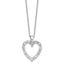 Cubic Zirconia Heart Necklace in Sterling Silver, 2.75mm, 18 Inch - Sophia Jewelers