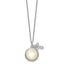 Cross Cubic Zirconia Mother of Pearl Necklace in Sterling Silver, 12mm, 18 Inch - Sophia Jewelers