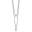 Cubic Zirconia Layered Y-Drop Circles Necklace in Sterling Silver, 18 Inch - Sophia Jewelers