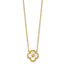 Mother of Pearl and Cubic Zirconia Flower Necklace in Gold-Plated Sterling Silver, 18 Inch - Sophia Jewelers