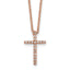 Cubic Zirconia Latin Cross Necklace in Sterling Silver, 18 Inch - Sophia Jewelers