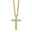 Cubic Zirconia Latin Cross Necklace in Gold-Plated Sterling Silver, 18 Inch - Sophia Jewelers