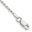 Sterling Silver 1.5mm Diamond-Cut Rope Chain Anklet