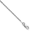 Sterling Silver Rhodium-Rhodium-Plated 1.5mm Diamond-cut Rope Chain Anklet