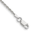 Sterling Silver 1.7mm Diamond-Cut Rope Chain Anklet