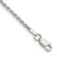 Sterling Silver 1.85mm Diamond-Cut Rope Chain Anklet