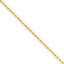 Flash Gold-plated Sterling Silver 1.85mm Diamond-cut Rope Chain