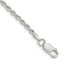 Sterling Silver 2.25mm Diamond-Cut Rope Chain Anklet