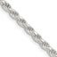 Sterling Silver Diamond-Cut Rope Chain Necklace 3.2mm