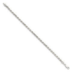 Sterling Silver 3.75mm Diamond-cut Rope Chain