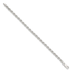 Sterling Silver 4.6mm Diamond-cut Rope Chain