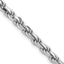 Sterling Silver Rhodium-Plated Diamond-Cut Rope Chain Necklace 4.6mm