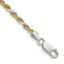 Sterling Silver And Vermeil 2.5mm Diamond-cut Rope Chain