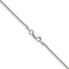 Sterling Silver 1.3mm 8 Sided D/C Double Spiga Chain
