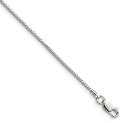 Sterling Silver 1.45mm 8 Sided D/C Double Spiga Chain
