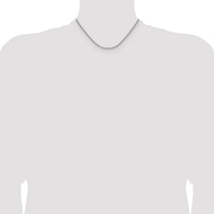 Sterling Silver 2.0mm 8 Sided D/C Double Spiga Chain