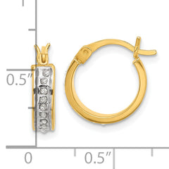 Sterling Silver 18K Gold-plated Diamond Mystique Hoop Earrings