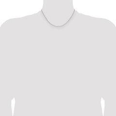 Sterling Silver Rhodium-plated 2.0mm D/C Forzantine Chain