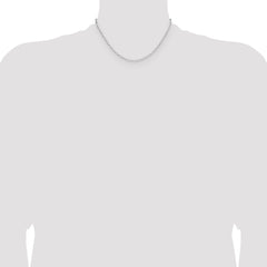 Sterling Silver Rhodium-plated 2.15mm D/C Forzantine Chain