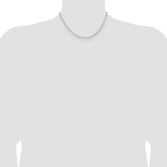 Sterling Silver Rhodium-plated 3.15mm D/C Forzantine Chain