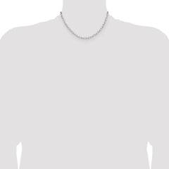 Sterling Silver Rhodium-plated 3.85mm D/C Forzantine Chain