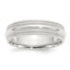 Sterling Silver Milgrain Domed Comfort-Fit Wedding Band 6mm