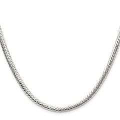 Sterling Silver Polished 4.1mm Double Oval Flat Chain