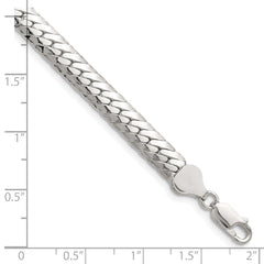 Sterling Silver Polished 6.25mm Double Oval Flat Chain