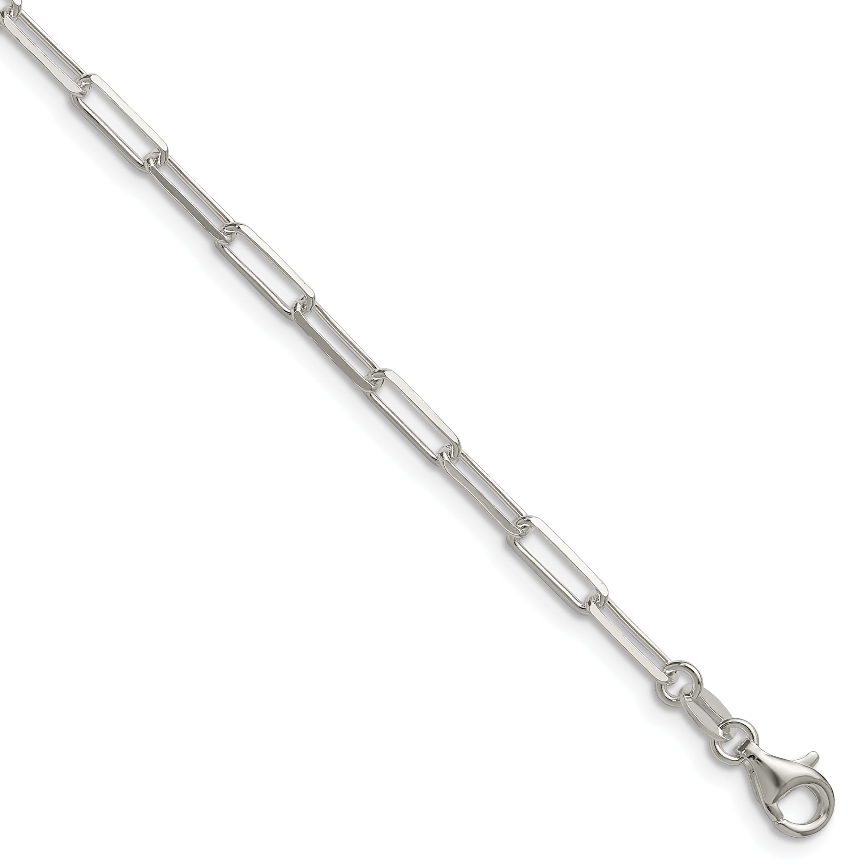 Sterling Silver 3.1mm D/C Paperclip Chain