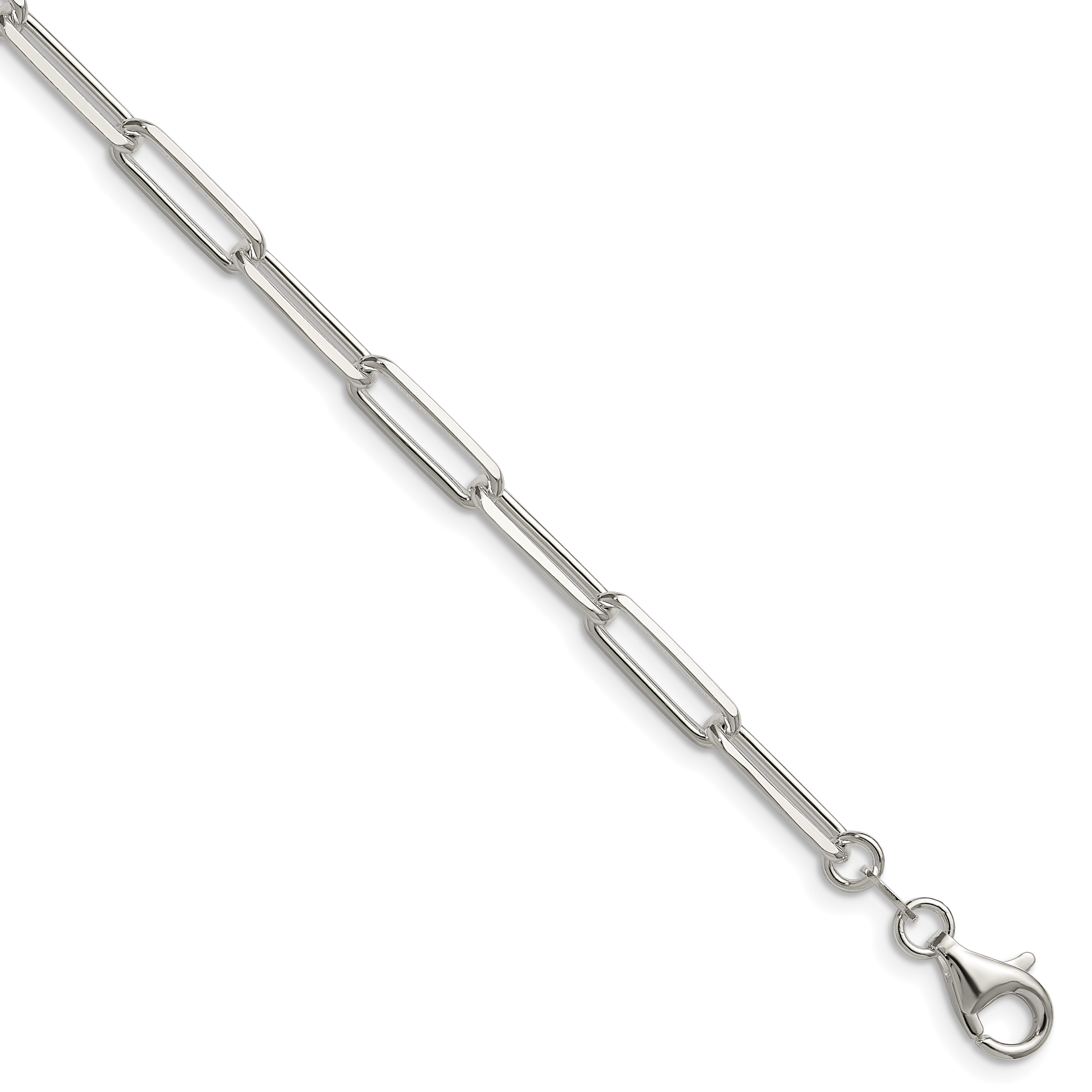 Sterling Silver 4.4mm D/C Paperclip Chain