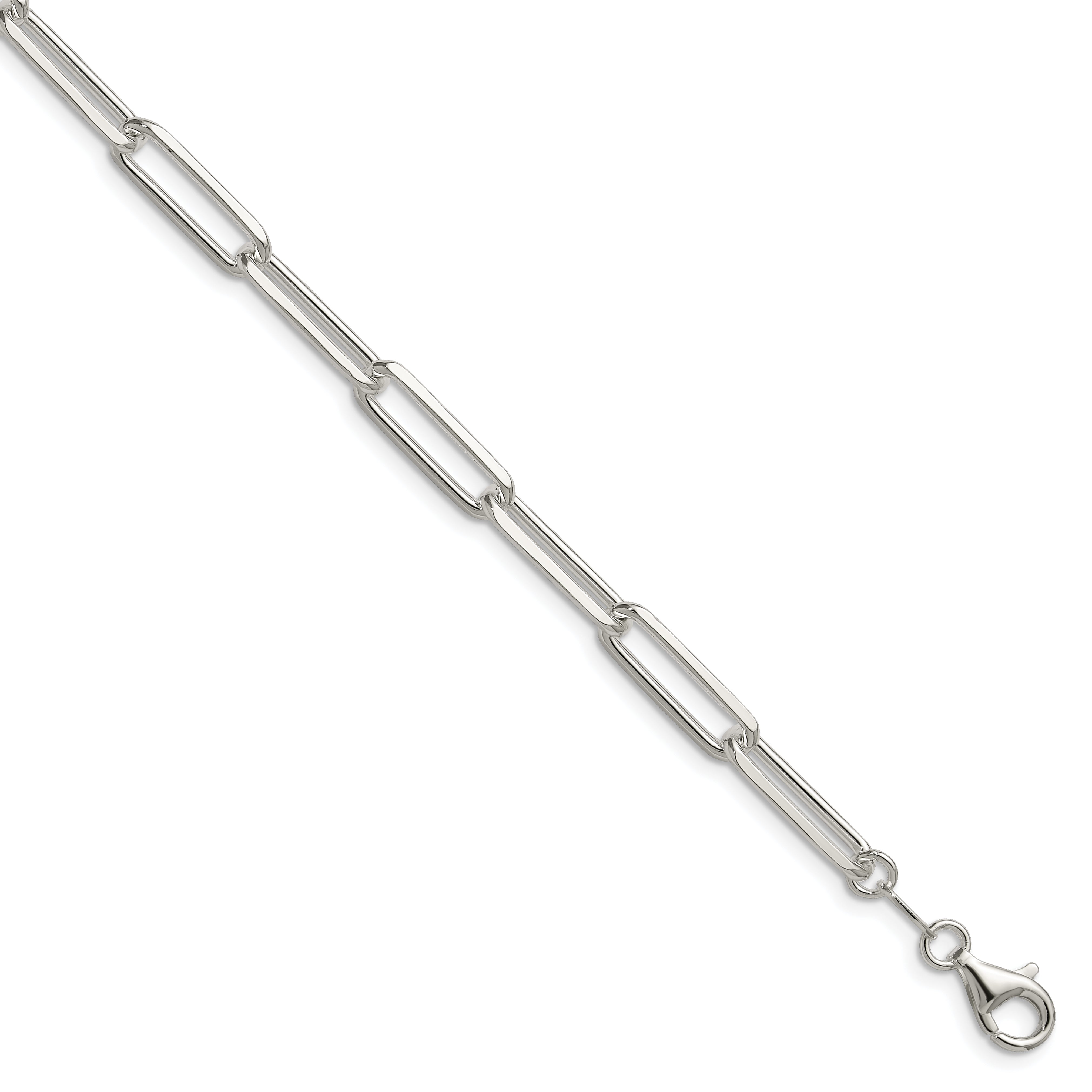 Sterling Silver 5.5mm D/C Paperclip Chain